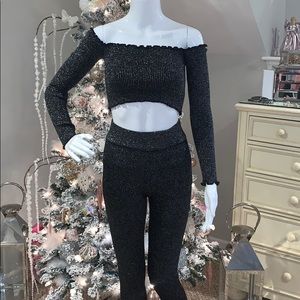 Sparkly crop top set!
